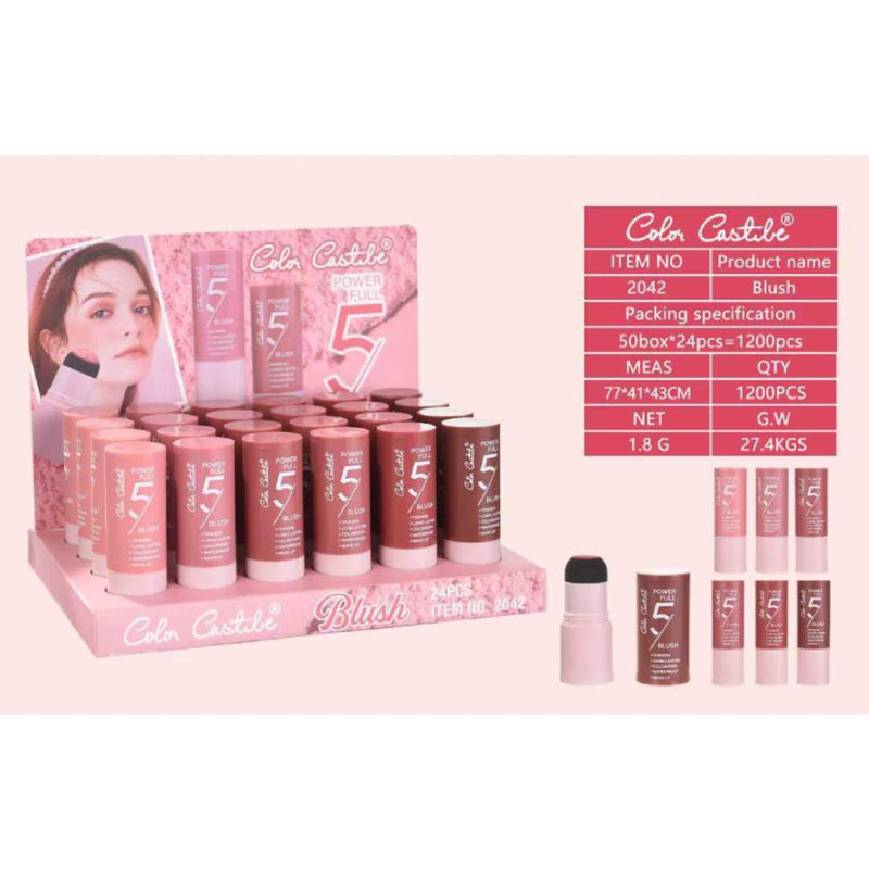 Color Castle Powerfull Blush On 6 Color Set