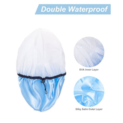 Adjustable Reusable Shower Cap Double-Layer Waterproof