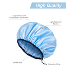 Adjustable Reusable Shower Cap Double-Layer Waterproof