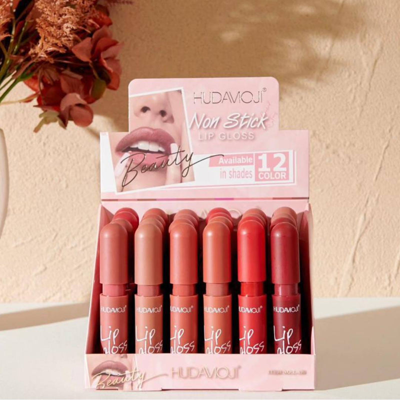 Hudamoji Non Stick Beauty Lip Gloss 6Pcs Set