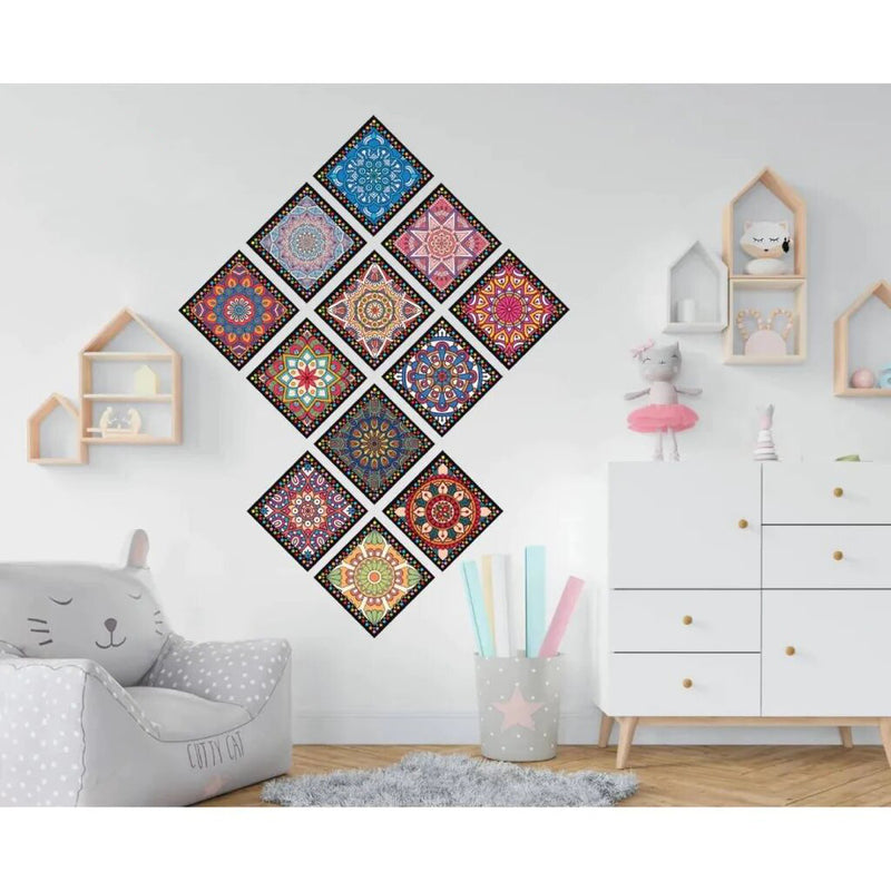 2D Self-Adhesive Home Decor Tile Sticker 100pcs Set