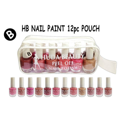 Huda Beauty Peel Off Nail Paint 12Pcs Set