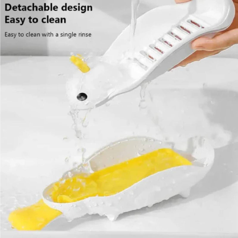 Cute Crown Duck Shape Soap Dish Quick Drain Soap Holder