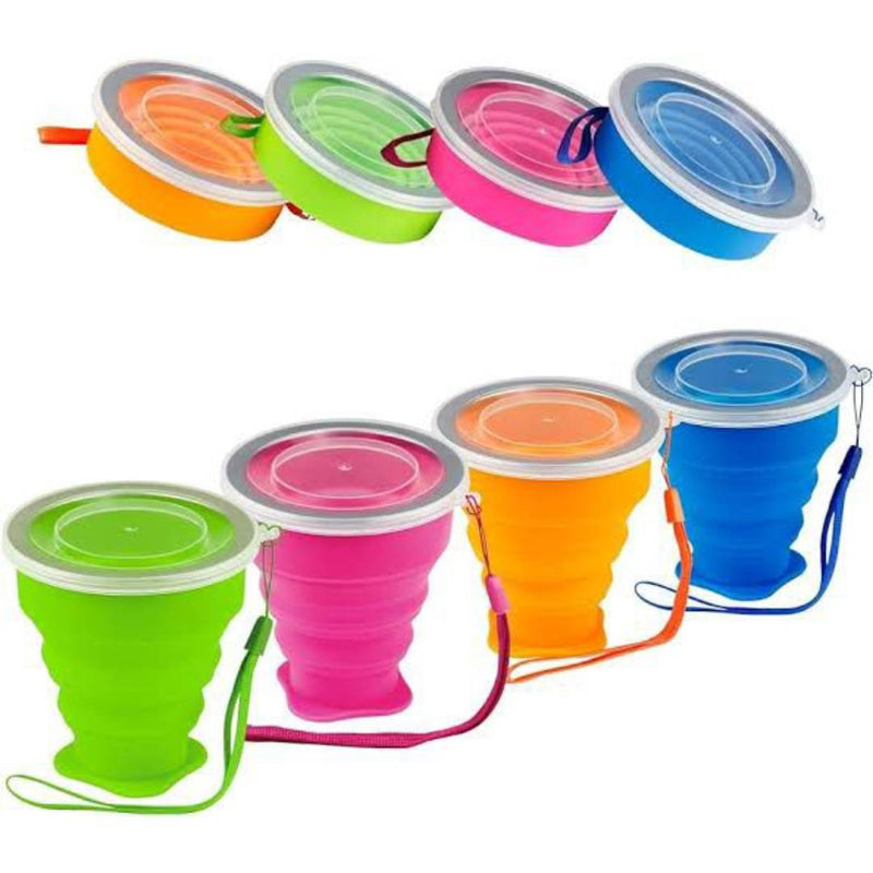 Silicone Collapsible Travel Cup With Lid Lightweight Travel Cup