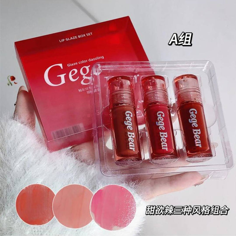 Gege Bear 3 Pcs Lip Glaze Box