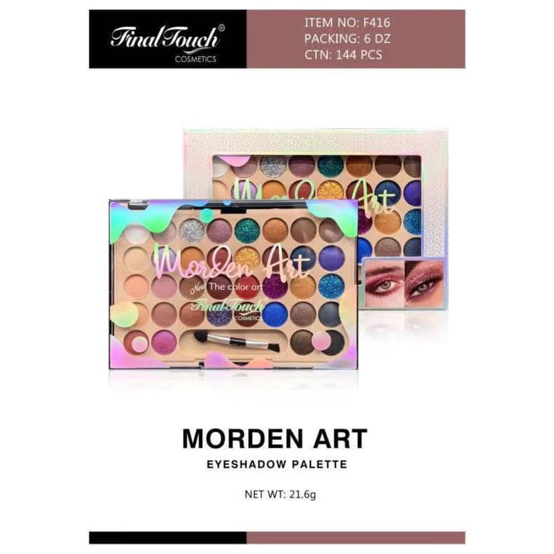 Final Touch Modern Art Eyeshadow Palette 36 Colors Matte Metallic Glitter Shades