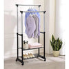 Portable Double Pole 2 Layer Cloth Drying Stand Hanging Rack