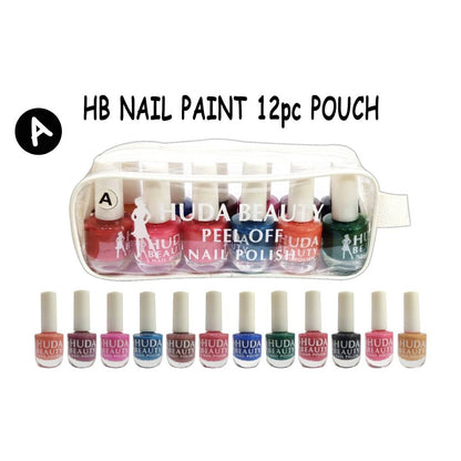 Huda Beauty Peel Off Nail Paint 12Pcs Set