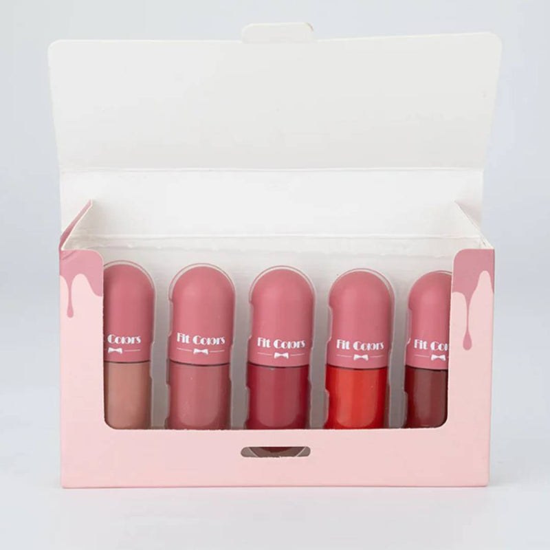 Fit Colors Matte Lip Gloss 5 Pcs box