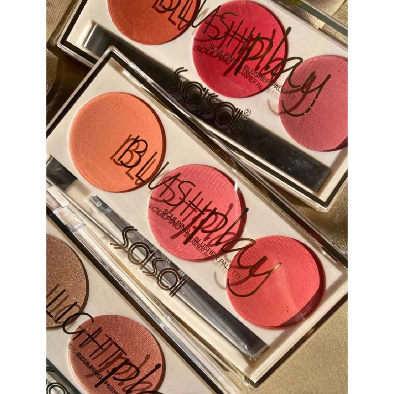 Sasa 3in1 Blush And Highlighter Palette