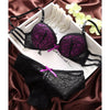 Beautygirl Cute Lace Embroidery Push Up Bra & Panty set-8805