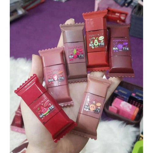 Huxia Beauty Chocolate Shape Different Shades Lip Gloss 6pcs Set