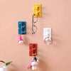 Creative Sticky 4 Hook Rotatable Self Adhesive ABS Wall Hooks Storage Key Wall Hanger