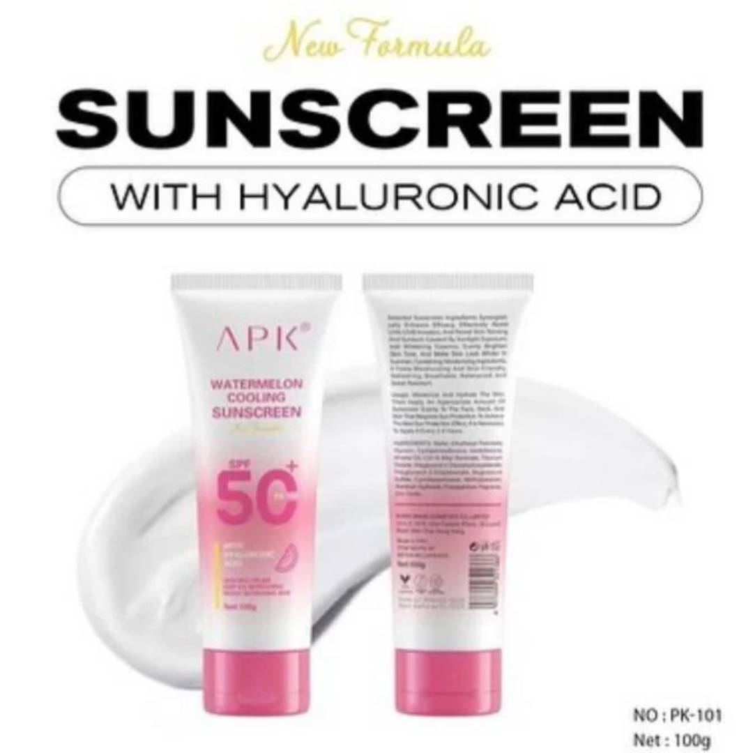 APK Watermelon Cooling Sunscreen SPF 50+ Hydrating &amp; UV Protection
