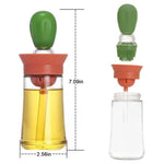 Glass Oil Storage Bottle With Silicone Oil Pump Refueling Brush