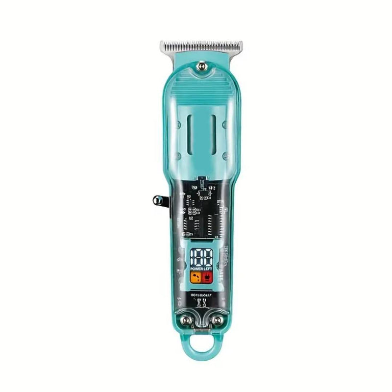 Professional Wireless Rechargeable Hair Clipper Trimmer With Transparent Cover LED Display