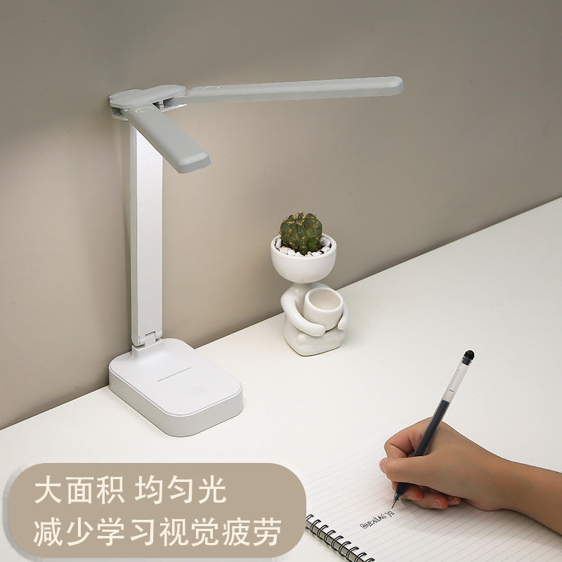 Double Head LED Table Lamp USB Charging Touch Dimmable With Mobile Holder