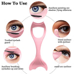 Multifunction Silicone Eyelash Eyeliner Upper Lower Eye Lash Mascara Guard Applicator Tool