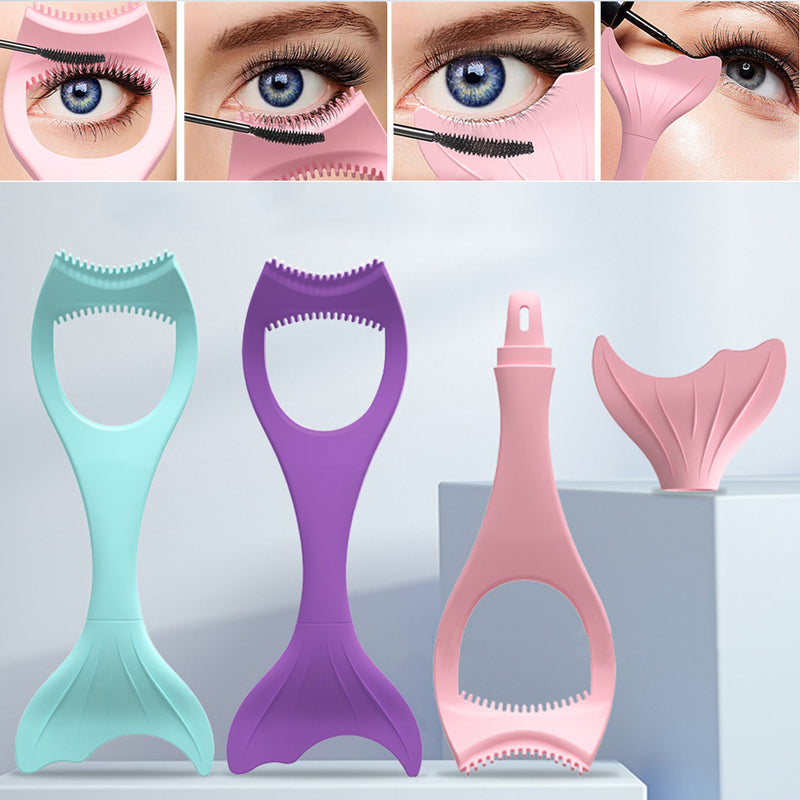 Multifunction Silicone Eyelash Eyeliner Upper Lower Eye Lash Mascara Guard Applicator Tool