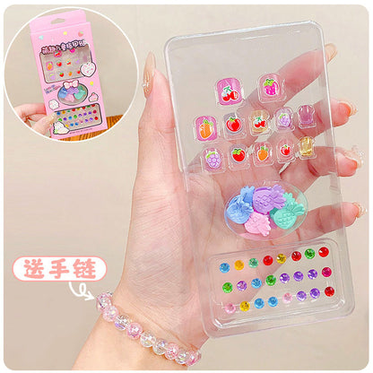 Nail Art Sticker Nail Stickers Girl Stickers Baby Nail Art Stickers With 2 Bracelets & Rubber Set