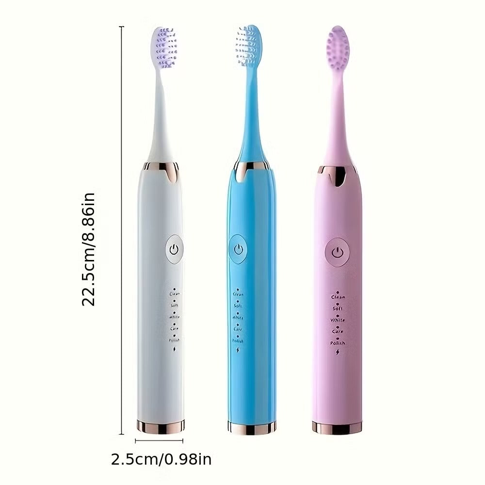USB Rechargeable Automatic Sonic Electric Toothbrush 5 Modes