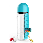 Combine Daily Pill Box Organizer With Water Bottle