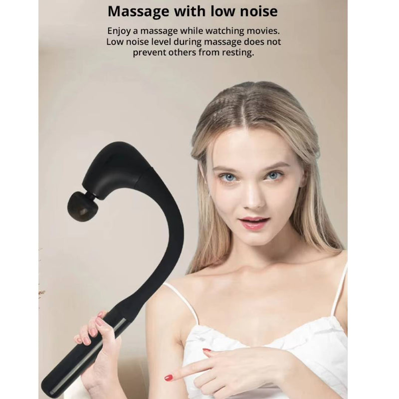 Portable Curved Hook Shape Fascial Gun Massager High Frequency Vibration Deep Body Massager