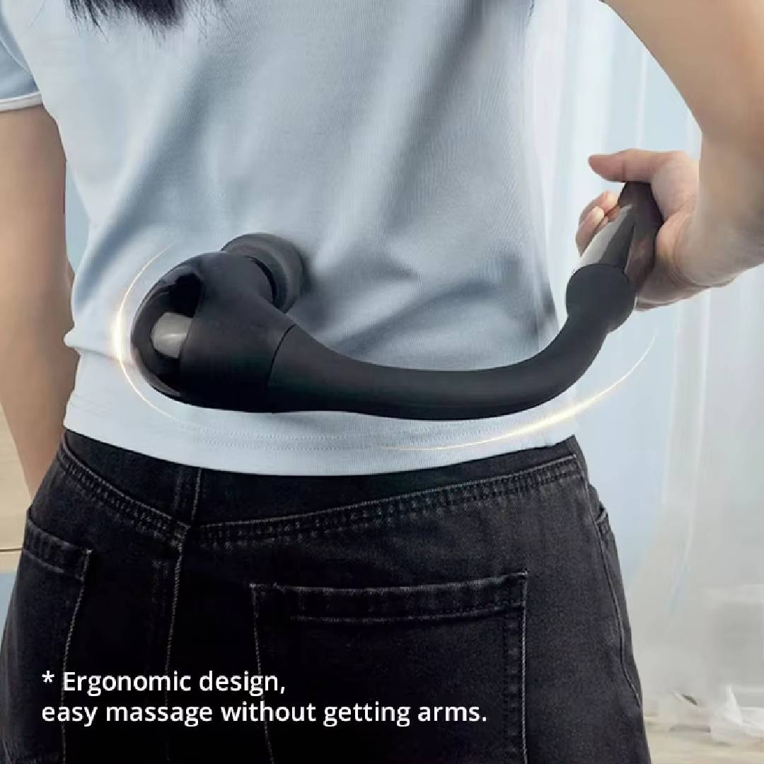 Portable Curved Hook Shape Fascial Gun Massager High Frequency Vibration Deep Body Massager