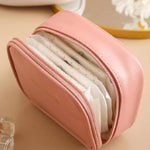 Portable Mini Bags PU Compact Cosmetic Organizer Lightweight Makeup Bag Sanitary Napkin Storage Bag