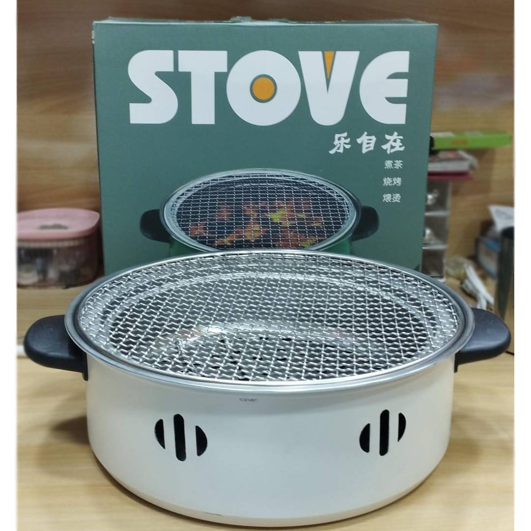 Portable Stainless Steel Barbecue Grill Korean Charcoal Stove Stainless Steel Split BBQ Stove Round Non-stick Barbecue Rack For Outdoor