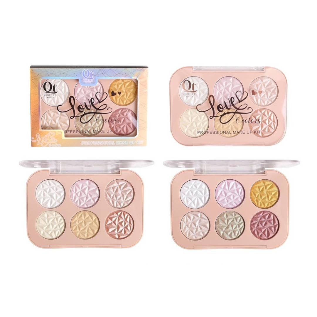 Quetee Beauty 6in1 Shimmer Highlighter Palette