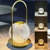 Retro Creative Metal Table Lamp Portable Desk Lamp Home decoration Crystal Ball Table Lamp