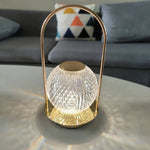 Retro Creative Metal Table Lamp Portable Desk Lamp Home decoration Crystal Ball Table Lamp