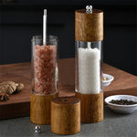 Wooden Salt and Pepper Grinder Crusher Shaker Wood And Acrylic Material