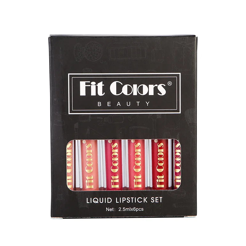 Fit Colors 6pcs Matte Lip Gloss Set