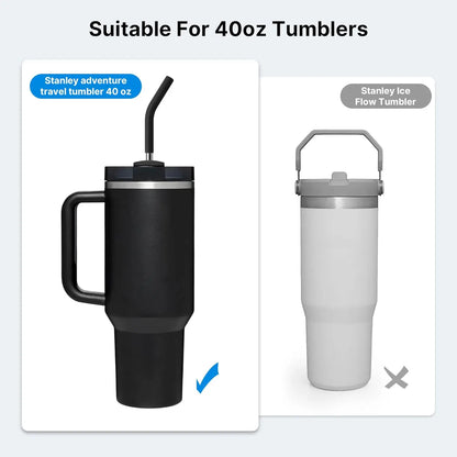 Silicone Straw Cover Reusable For Stanley Tumbler Glass