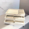 Multipurpose 3 Layer Drawer Jewelry Storage Box Rings Earrings Bracelets Necklaces Bedroom Vanity Storage Organizer