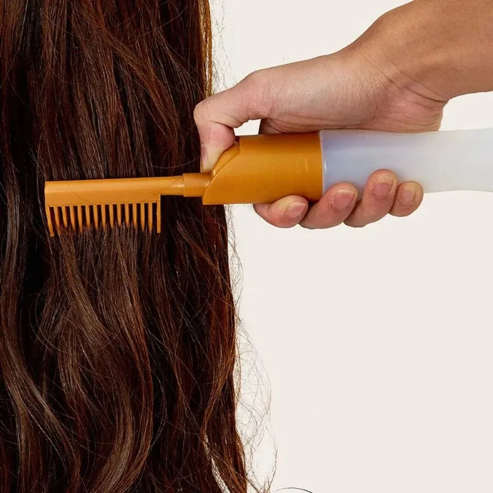 Hair Oil Applicator Bottle With Comb Brush