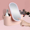 Travel Makeup Case Cosmetics Organizer With LED Light Mirror Cosmetic Box