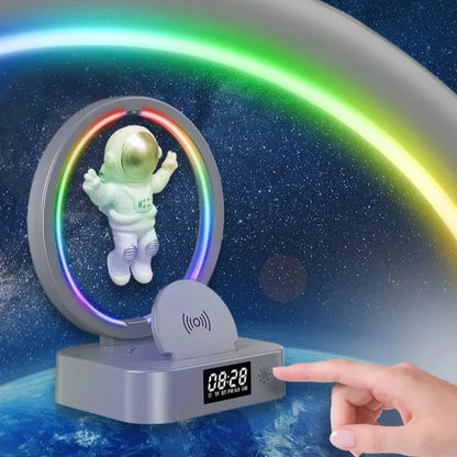 Multifunctional Astronaut Lamp Wireless Charger With Speaker And Digital Clock