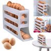 4 Layer Egg Dispenser Space Saving Rolling Egg Storage Box Organizer