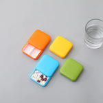 Portable Mini Pill Case Push-Pull Pill Box Two Compartments