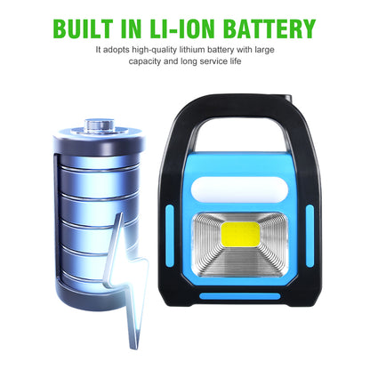 LED Solar Handheld Light Camping Lantern Multifunctional USB Charging Night Fishing Torch