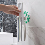 Wall Mounted Round Shape Toothbrush And Paste Holder