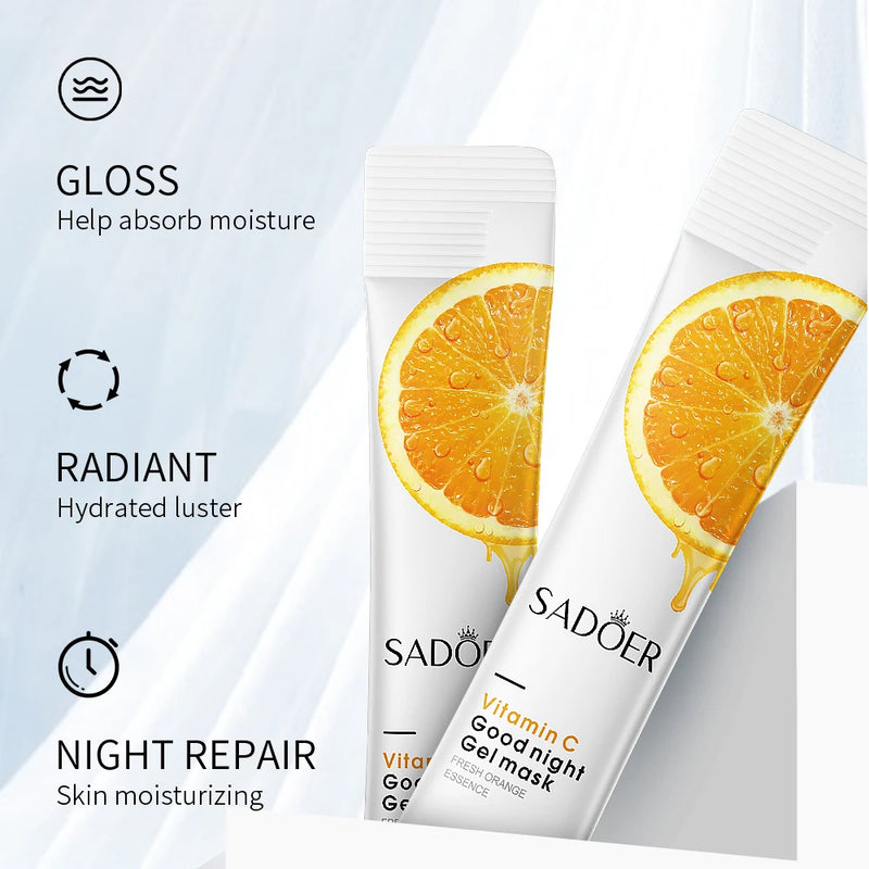 SADOER Vitamin C Good Night Gel Mask Pack of 20 Pcs