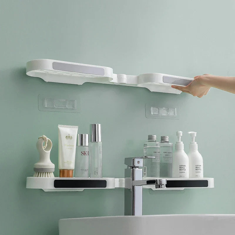 Wall Mounted Rotatable Bathroom Corner Shelf Storage Rack