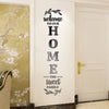 3D Mirrror Wall Sticker Welcome To Our Home The Sweet Family Acrylic Mirror Sticker