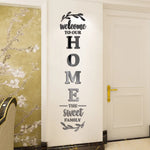 3D Mirrror Wall Sticker Welcome To Our Home The Sweet Family Acrylic Mirror Sticker