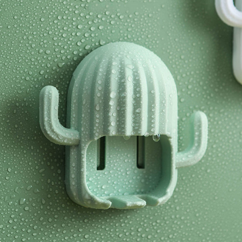 Cute Cactus Wall Mounted Toothbrush Holder