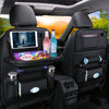 Car Back Seat Storage Bag With Foldable Table Tray Tablet Holder Tissue Box Auto Back Seat Organizer